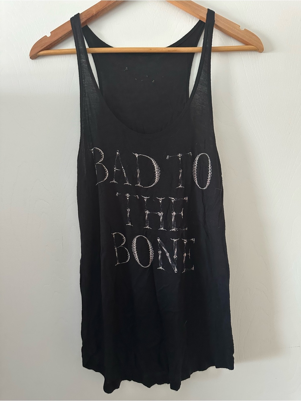 Black Graphic Tank Top - Bad to the Bone